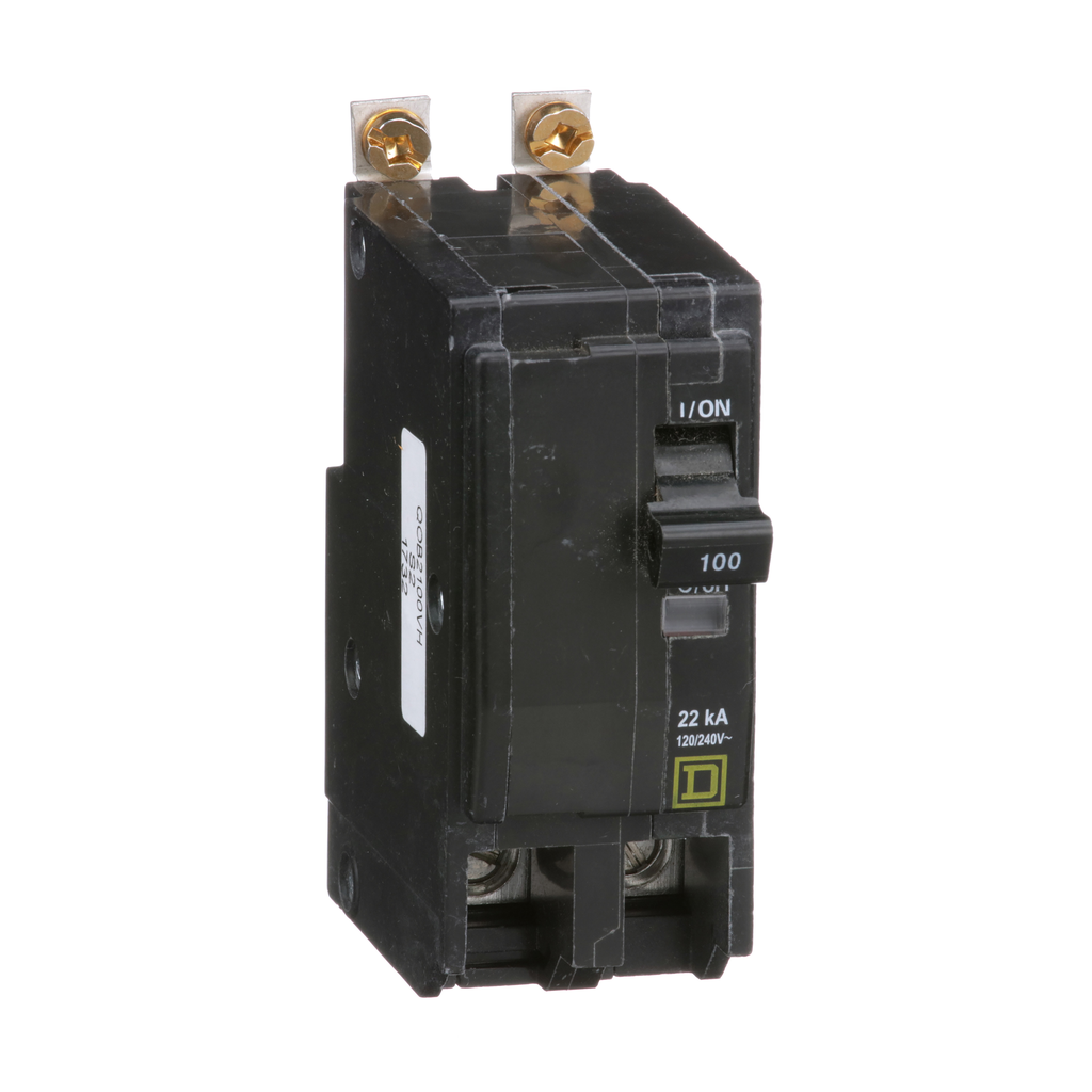 Square D QOB2100VH Miniature Circuit Breaker 100 Amp 2 Pole 120/240V QOB2100VH