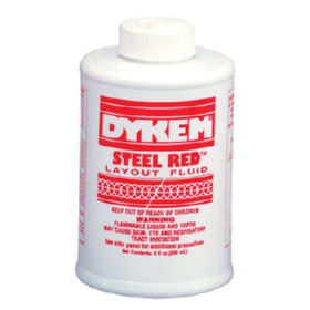 DYKEM 253-80496 STEEL RED LAYOUT FLUID 8oz BRUSH-N-CAP