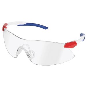 ERB 15427 ERB RED+WHITE+BLUE/CLEAR STRIKERS SAFETY GLASSES