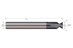 Harvey Tool 23807-C3 Parker Hannifin O-Ring Dovetail Cutter 0.07 in Diameter Cutter 1/8 in Shank Cylindrical