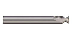 Harvey Tool 27008 Corner Radius Dovetail Cutter, 1/8 in Dia Cutter, 0.187 in W Cutting, 1/8 in Dia Shank Cylindrical Shank, 10 deg Included Angle, 1-1/2 in OAL