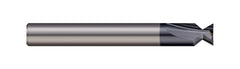 Harvey Tool 27008 Corner Radius Dovetail Cutter, 1/8 in Dia Cutter, 0.187 in W Cutting, 1/8 in Dia Shank Cylindrical Shank, 10 deg Included Angle, 1-1/2 in OAL