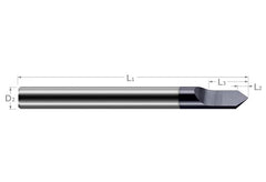 Harvey Tool 997316-C3 1/4 D x 45 DEG CARB ENGRAVER AlTiN