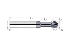 Harvey Tool 52920-C3 HARVEY 5/16X3/8 270 DEG BALL ENDMILL ALTIN