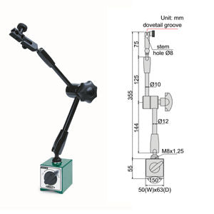 Insize 6208-80E Standard 3D Magnetic Base Universal (176Lb Pull)