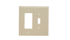 Legrand TPJ126-I Combination Wall Plate, 2 Gang, Jumbo, Ivory