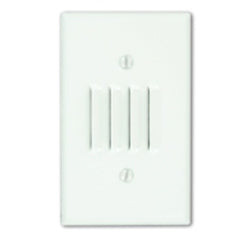 Leviton 88079 1-Gang Louvre Horizontal Box Mounting Device Louvre Wallplate, Standard Size, Painted Metal, Box Mount, White