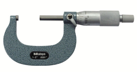 Mitutoyo 103-262 MTI 1-2 OD Micrometer .0001 Grads Ratchet/Lock/Carb/Standard