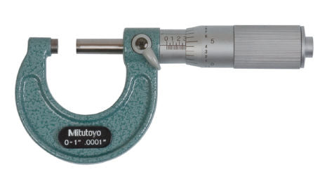 Mitutoyo 103-135 Outside Micrometer with Friction Thimble, 0 to 1 in, Graduations: 0.0001 in