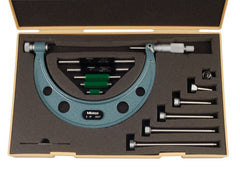 Mitutoyo 104-137 0-6 Interchange Anvil O.D. Micrometer Set .001