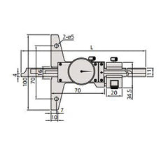 Mitutoyo 527-311-50 0-6 Dial Depth Gage With Fine Adjustment