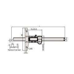 Mitutoyo 571-211-30 Digimatic 0-6 Depth Gage SPC Output