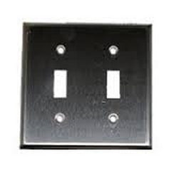 Mulberry 97072 Standard Wallplate, 2 Gangs, 4.5 in H x 4.562 in W, 430 Stainless Steel