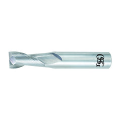 OSG 402-3750 Center Cutting Regular Length Single End Standard Square End Mill, 3/8 in Dia Cutter, 1 in Length of Cut, 2 Flutes, 3/8 in Dia Shank, 2-1/2 in OAL, Bright