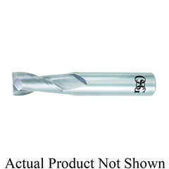 OSG 402-375011 Center Cutting Regular Length Single End Standard Square End Mill, 3/8 in Dia Cutter, 1 in Length of Cut, 2 Flutes, 3/8 in Dia Shank, 2-1/2 in OAL, TiAlN Coated