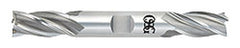 OSG 5431100 Center Cutting Double End Square End High Performance End Mill, 1/2 in Dia Cutter, 1 in Length of Cut, 4 Flutes, 1/2 in Shank Diameter, 4-1/8 in Overall Length