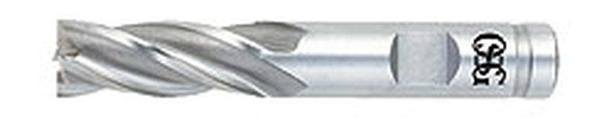 OSG 5410500 Center Cutting Single End Square End High Performance End Mill, 3/8 in Dia Cutter, 3/4 in Length of Cut, 4 Flutes, 3/8 in Dia Shank, 2-1/2 in OAL