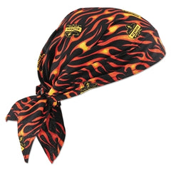 Ergodyne 12588 Chill-Its 6710CT Evaporative Cooling Triangle Hats w/ Cooling Towel, Flames