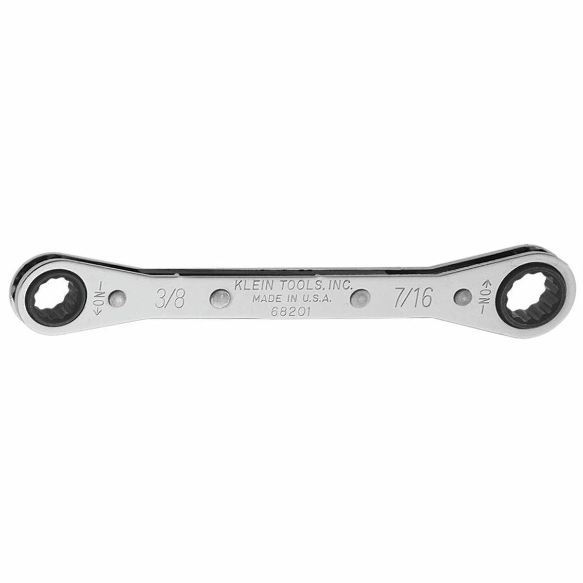 Klein Tools 68201 Ratcheting Box Wrench 3/8 x 7/16-Inch