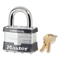 Master Lock 5KA-3210 No. 5 Laminated Steel Padlock 3/8 in dia x 15/16 in W x 1 in H Shackle