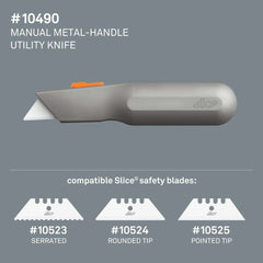 Slice 10490 Manual Metal-Handle Utility Knife