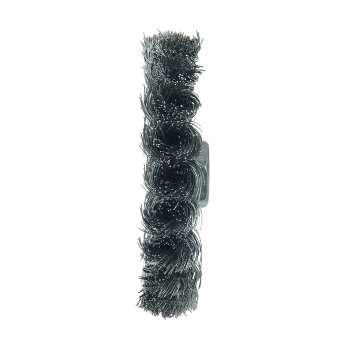 Weiler 13106V Standard Twist Knot Wire Wheel Brush 4 in Dia 1/2 in W Face 5/8-11 Arbor Hole