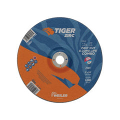 Tiger 58058 Combination Fast and Long Life Performance Line Depressed Center Combo Wheel 9 in Dia x 1/8 in THK