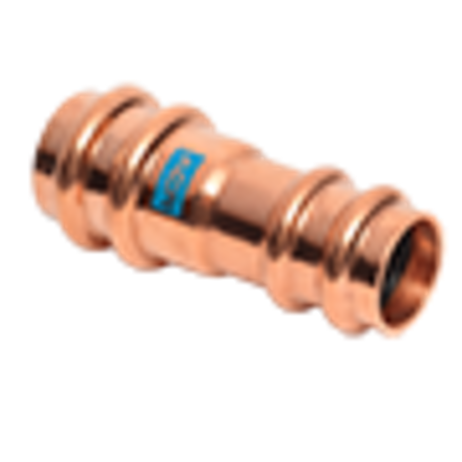 Mueller RP01011 ACR Press Copper Coupling, 3/8 x 1/4 OD (P x P) Reducing