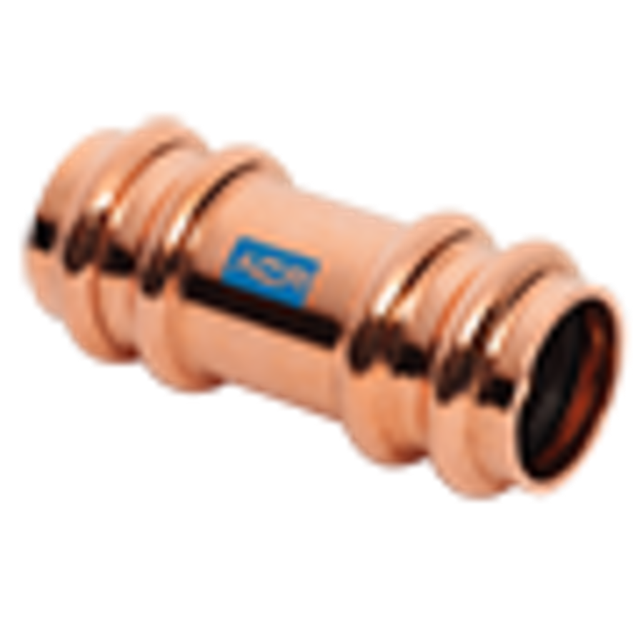 Mueller RP01023 ACR Press Copper Coupling 0.24 x 5/8 x 1/2 OD (P x P) Reducing