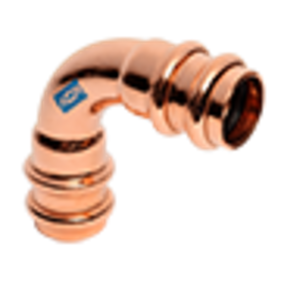 Mueller RP02734 ACR Press Copper 90 Elbow, 1.08 x 7/8 OD (P x P) Long Radius