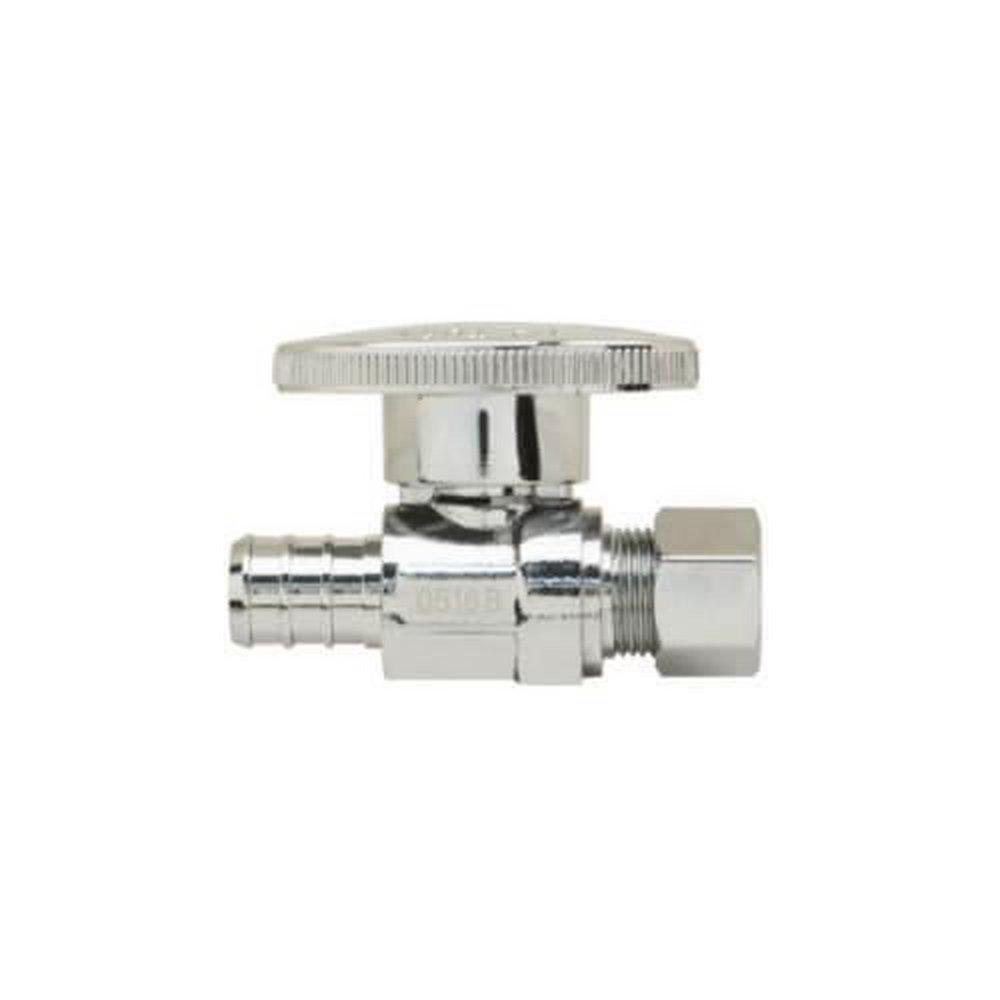 BrassCraft PLB204XP PlumbShop 1/2 x 3/8 in. Barbed x OD Compression Straight Supply Stop Valve