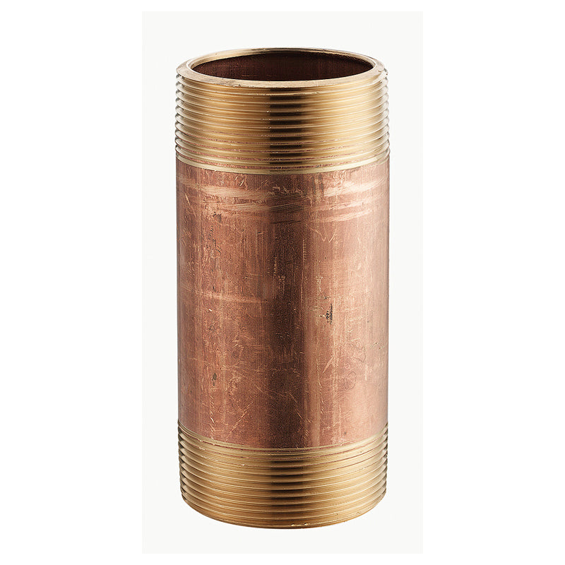 Merit Brass 2020-250 Pipe Nipple, 1-1/4 in x 2-1/2 in L, Brass, MNPT, SCH 40/STD