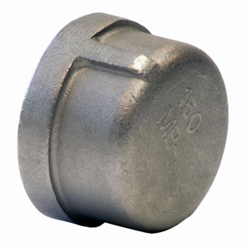 Merit Brass K616-20 Banded Pipe Cap, 1-1/4 in, FNPT, 150 lb, 316/316L Stainless Steel