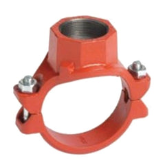 Victaulic CC3892NPE0 Bolted Branch Outlet 3 x 1 in FNPT Connection Ductile Iron Clamp Orange Enamel