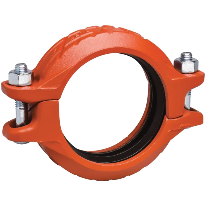 Victaulic L020007PE0 Zero-Flex 07 Orange Enamel Ductile Iron Grooved Rigid Coupling With Grade E Gasket, 2 IN