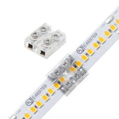 Diode LED DI-TB8-CONN-TTW-25 Tape Light Terminal Block Connector, Screw Down, 8mm, Tape-To-Wire - Pack of 25 individually bagged