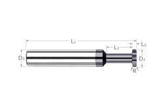 Harvey Tool 981650-C3 HAR 3/8x3/32 R.010 Carb/AlTiN Key Cutter