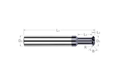 Harvey Tool 890732-C3 1/2D x 90DEG x .010R MED RCH DASC AlTiN