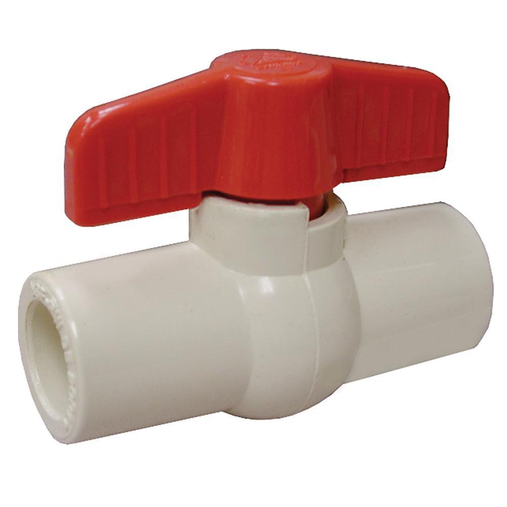 Jones Stephens B92050 B92 Series 1/2 in. Plastic Standard Port Solvent Weld Ball Valve