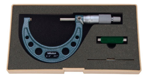 Mitutoyo 103-179 Outside Micrometer With Ratchet Stop, 2 to 3 in, Graduations: 0.001 in