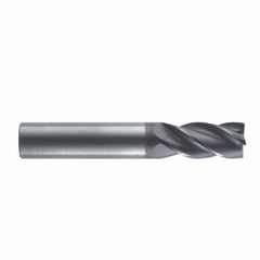 OSG 404-125011 Center Cutting Square End End Mill, 1/8 in Dia Cutter, 1/2 in Length of Cut, 4 Flutes, 1/8 in Dia Shank, 1-1/2 in OAL, TiAlN Coated