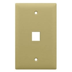 ON-Q Legrand WP3401IV Keystone Wallplate, 1-Gang, 1-Port, 2.94 Width x 0.44 Depth x 4.69 Height