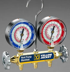 Yellow Jacket 49133 1/8 MPT, 3-1/8 Red Dial, 0 to 800 PSI, Black Pointer, Steel, R-410A, Manifold Pressure Gauge