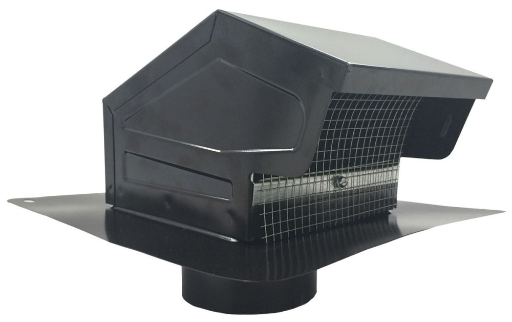 Builder's Best 012639 Roof Vent Hood 7 Diameter Black Powder Coated ...