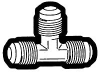 Holyoke Fittings 44-8 1/2 x 1/2 x 1/2, SAE Flare x SAE Flare x SAE Flare, Straight, Union Tee