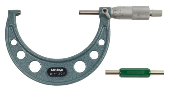 Mitutoyo 103-180 MTI 3-4 O.D. Micrometer With Ratchet Stop