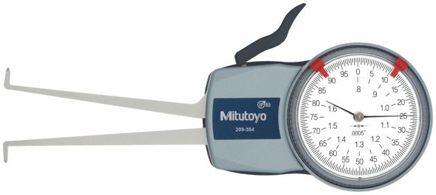 Mitutoyo 209-354 Internal Imperial Dial Caliper Gage 0.8 to 1.6 in Graduations 0.0005 in