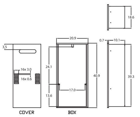 Noritz RB-900-1 Recess Box for NRC1111, NRC98, NCC1991