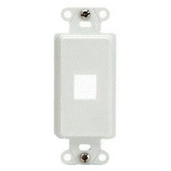 ON-Q/LEGRAND WP3411WH Decorator Outlet Strap, 1-Port, Keystone Insert Plug, 1.65 Width x 0.28 Depth x 4.19 Height