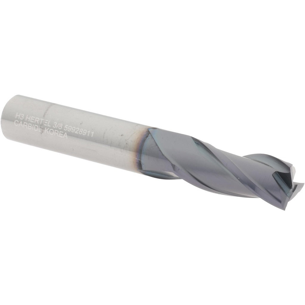 HERTEL Hertel 750417 Square End Mill 3/8 in 3 Flute Solid Carbide